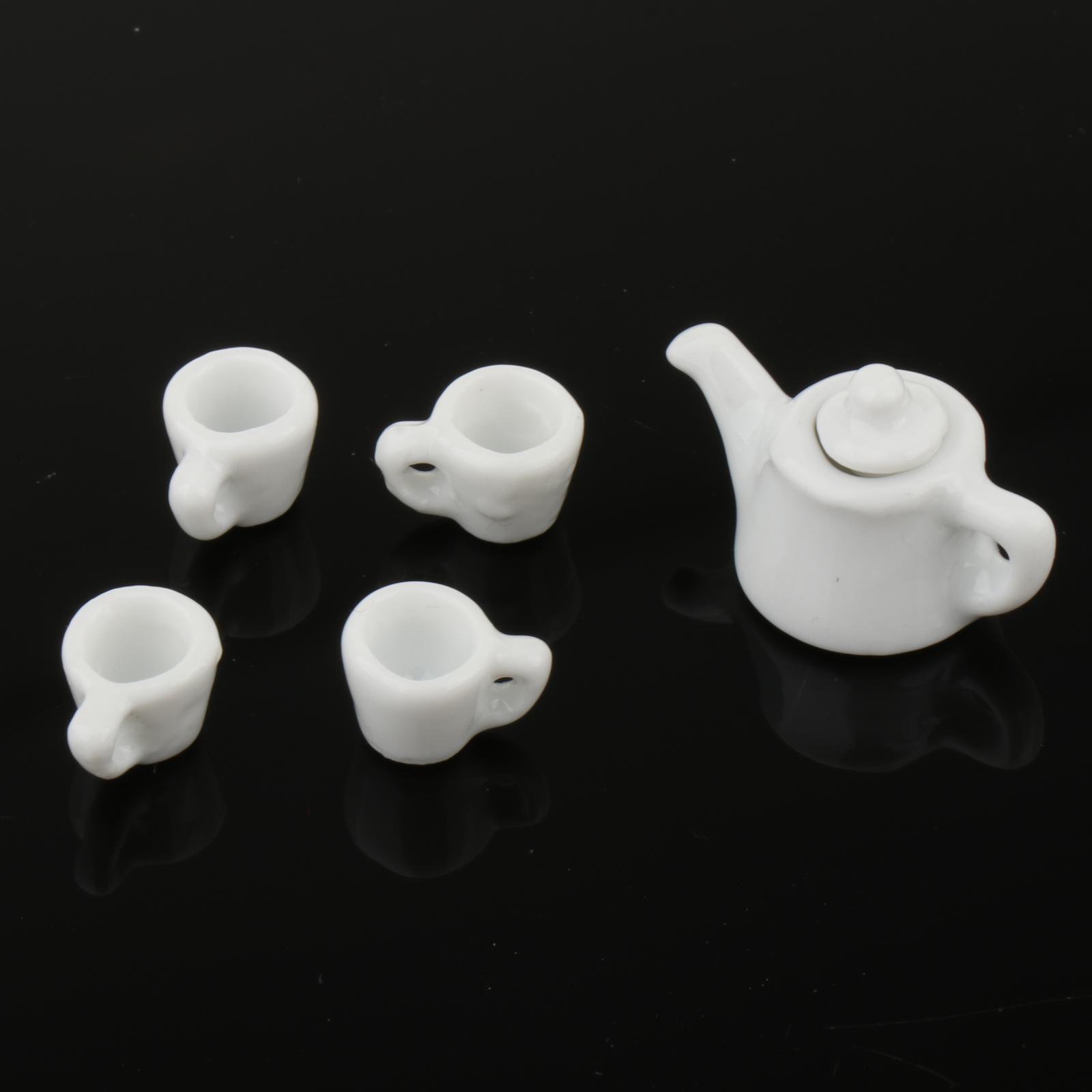 Dollhouse Miniature Tea Set Mini Furniture Toys for Mini Kitchen Photo Props