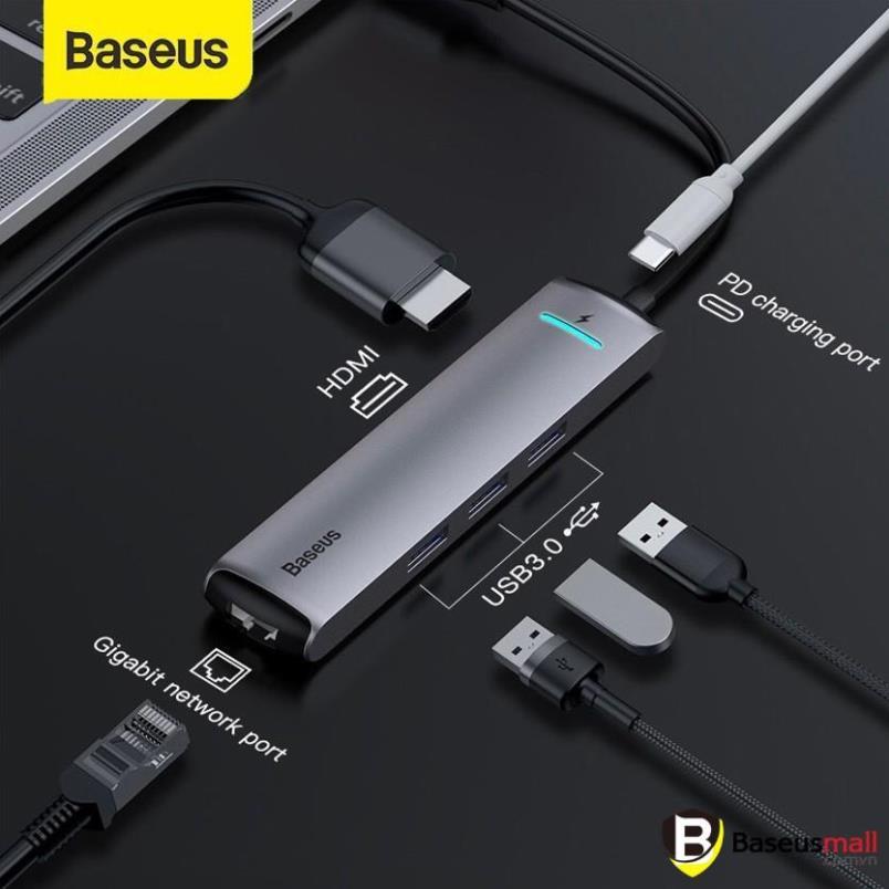 Baseus -BaseusMall VN Hub chuyển Baseus Mechanical Eye 6 in 1 Smart Hub - Hàng chính hãng