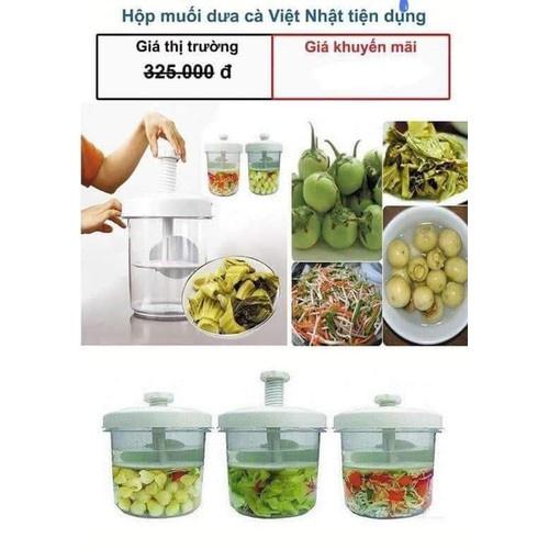 Hộp muối dưa cà chấ lượng với Chất liệu nhựa PP nguyên chất 100% - Thời gian làm dưa chua, cà muối siêu nhanh