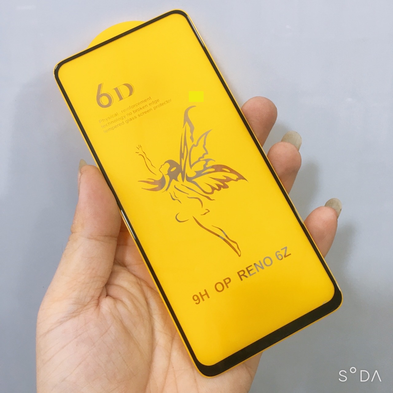 Kính cường lực full màn hình 6D thiên thần cao cấp dàn cho Oppo Reno 6z