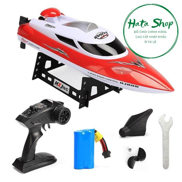 Tàu cano điều kiển từ xa HJ806B phiên bản nâng cấp thuyền 2.4GHz Radio Control tàu cao tốc pin lithium dung lượng lớn