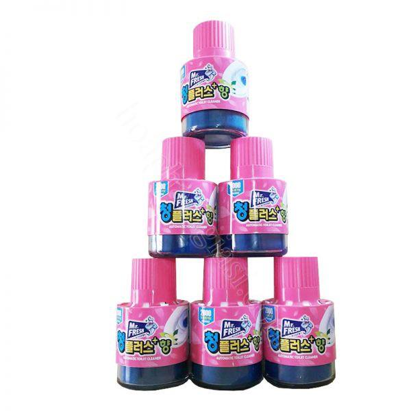 Cốc thả bồn cầu khử mùi, diệt khuẩn Hàn Quốc hương hoa thơm ngát 450ml - nắp hồng