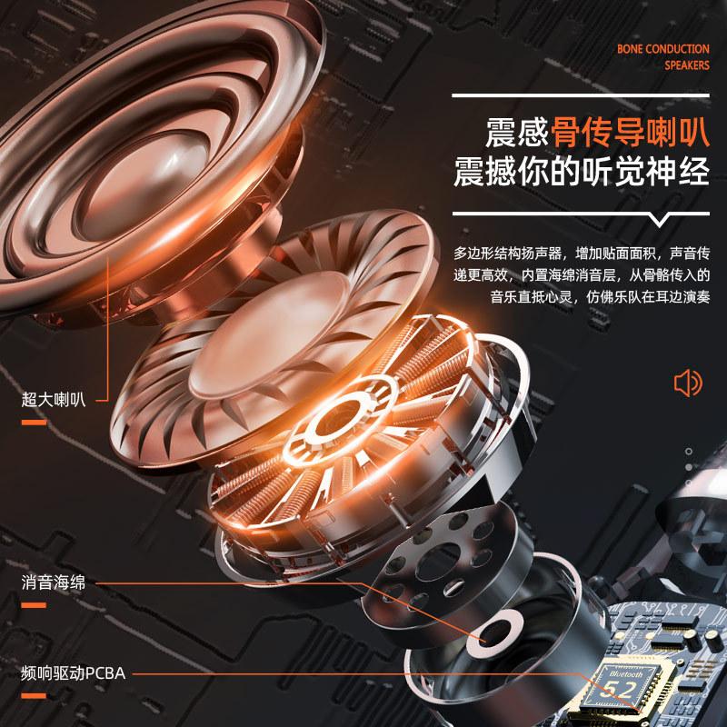 Khuyến mại Dẫn truyền xương Tai nghe Bluetooth không nhét trong tai Tai nghe thể thao hai tai không dây Treo tai cổ Treo cổ chờ dài