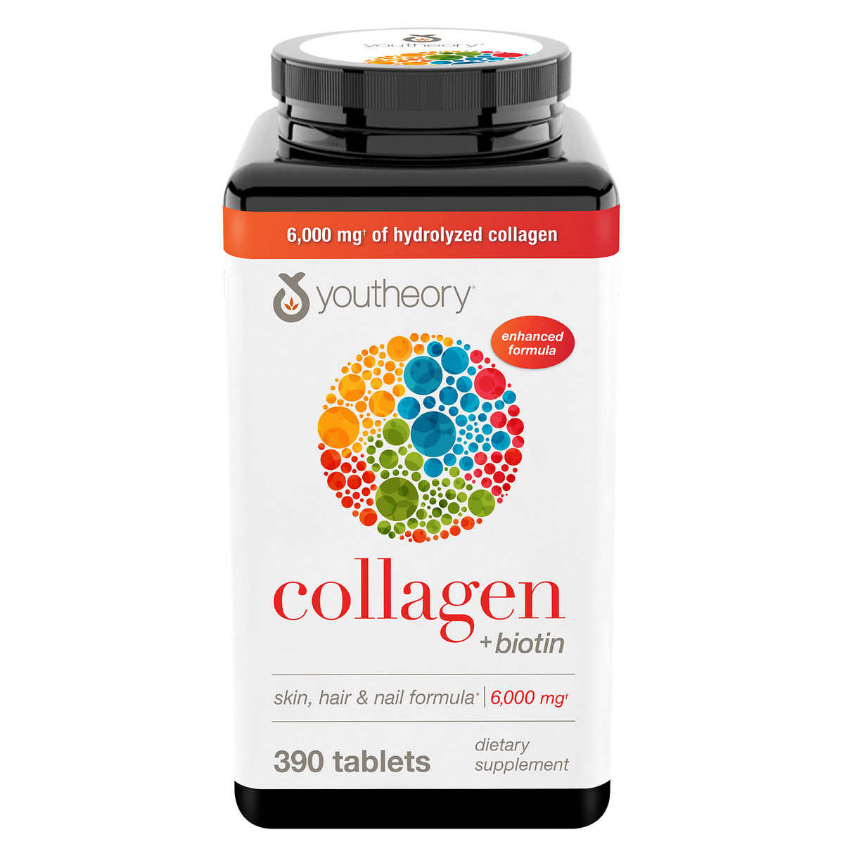 Thực phẩm chức năng Viên uống bổ sung Collagen+Biotin Youtheory (Collagen Type 1-2-3) 390 Viên - Mẫu mới