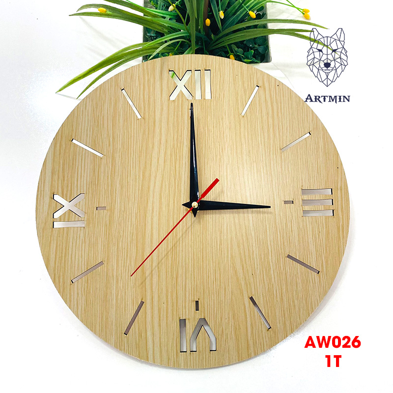 AW026 - Đồng Hồ Gỗ Decor – Đồng Hồ Treo Tường Trang Trí