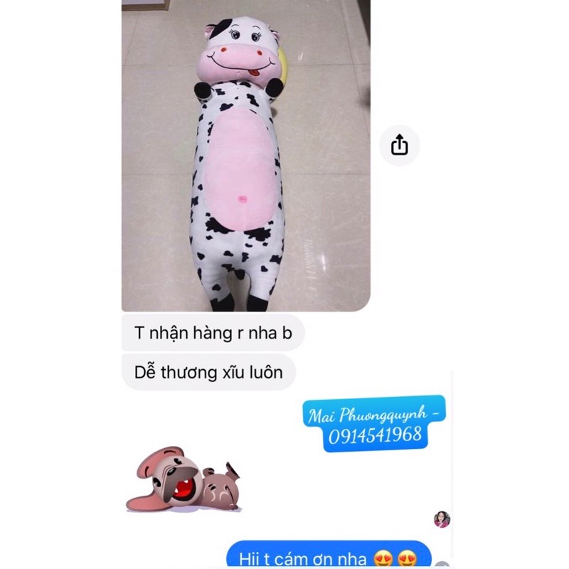 GẤU BÔNG BÒ SỮA 3D KHỔNG LỒ