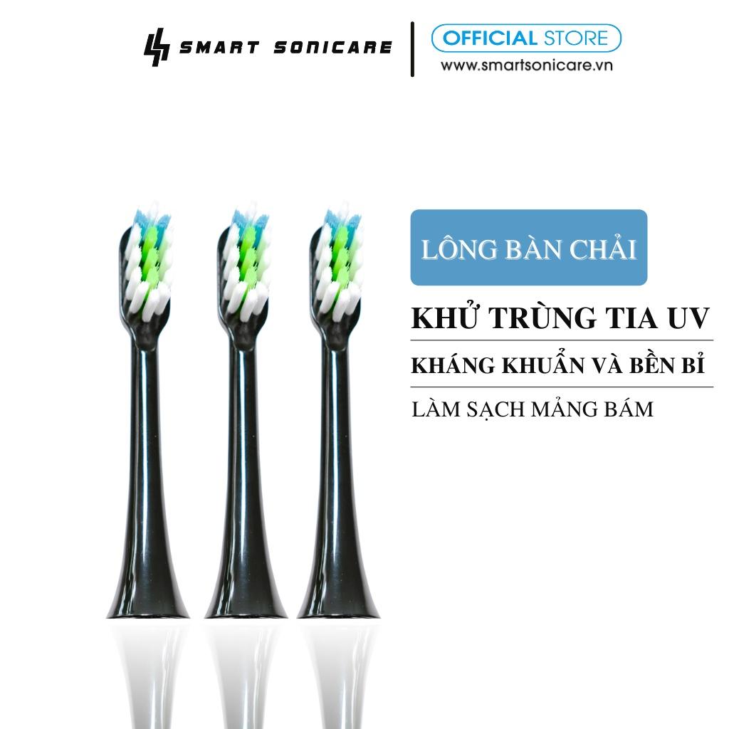 Đầu bàn chải thay thế cho bàn chải điện Smart Sonicare SS01- Đen-làm sạch mảng bám, diệt vi khuẩn