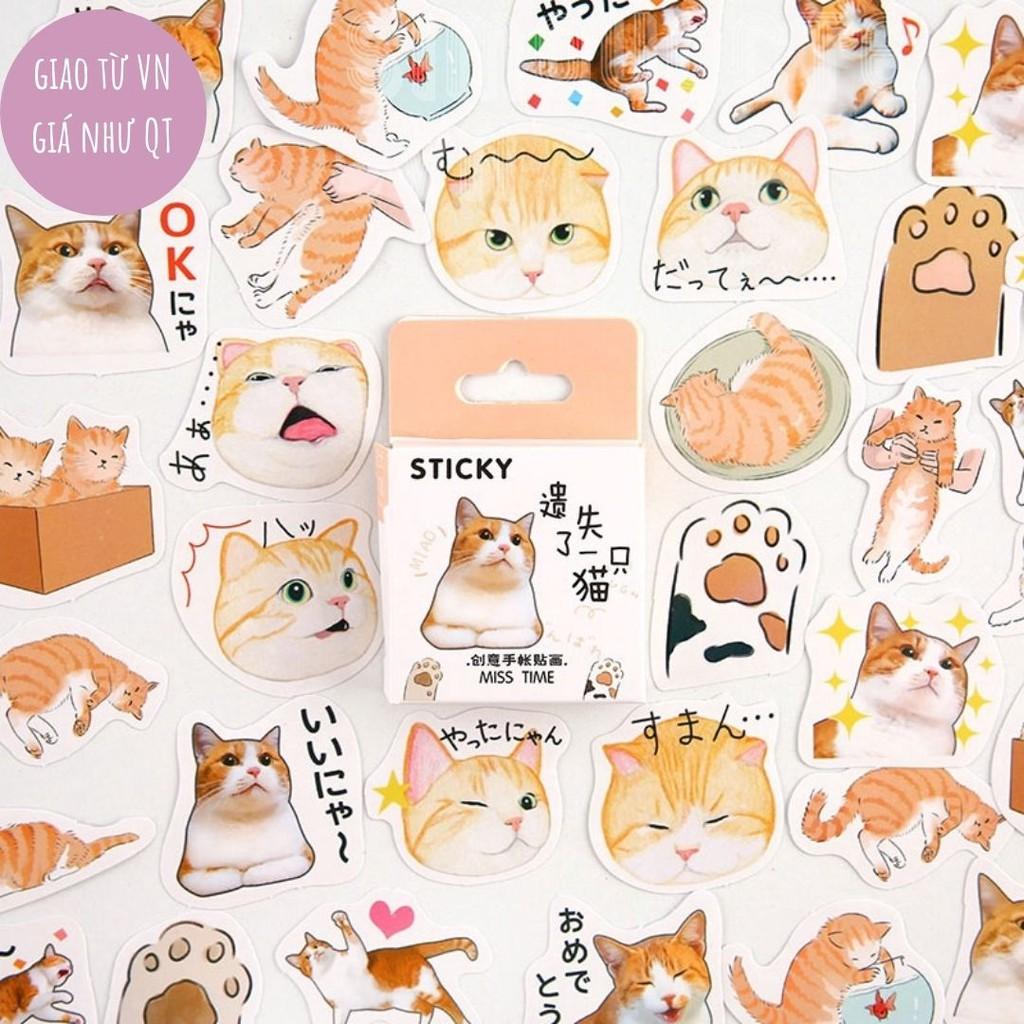 Hộp 46 miếng dán sticker thiết kế độc đáo dễ thương dùng trang trí tiện lợi ST100