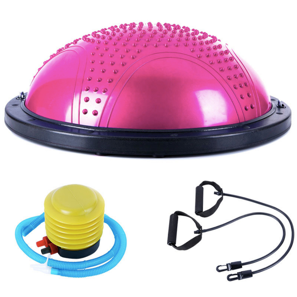 Combo Bóng tập thể lực đa năng 58cm  + Bơm bóng + Dây kéo Sportslink