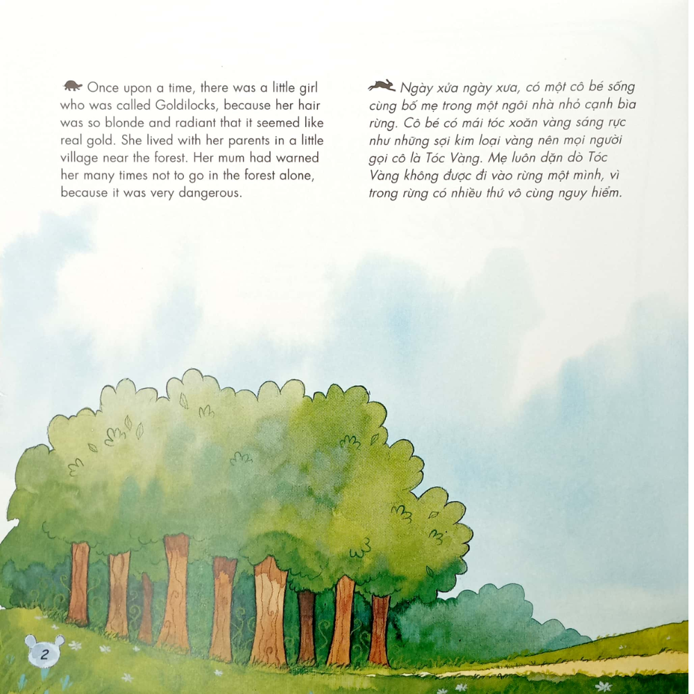 Truyện Cổ Tích Nổi Tiếng Song Ngữ Việt - Anh : Goldilocks - Cô Bé Tóc Vàng
