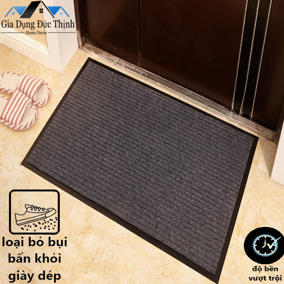 Thảm chùi chân nỉ 50x80cm. Đế cao su chống trơn trượt. Thảm trải sàn