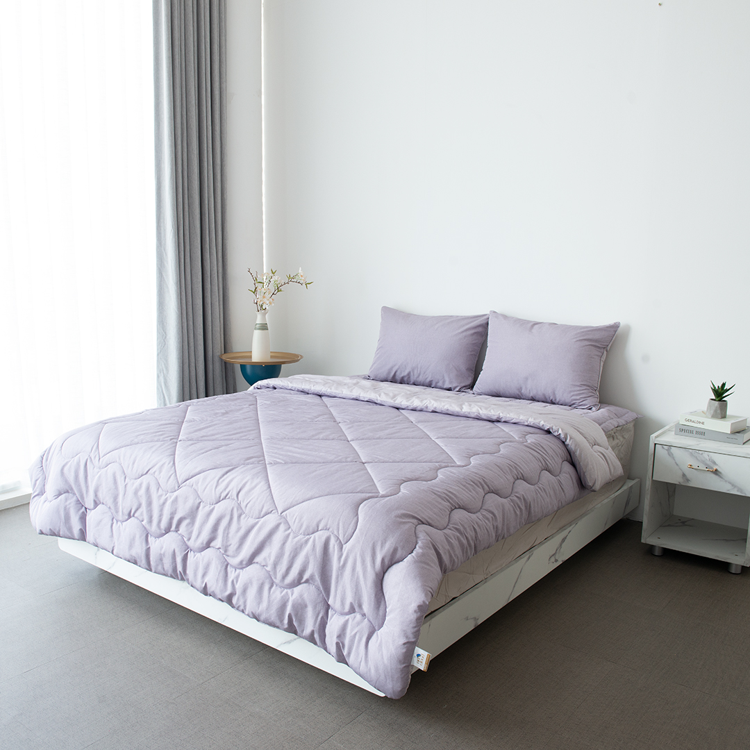 Chăn Chần Bông ARIZE On Cloud Amber Purple Vải Ultra Microfiber Chống Bụi