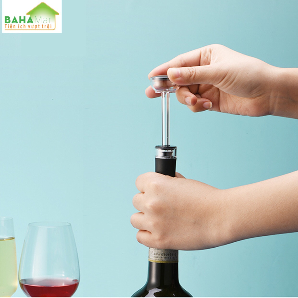 BỘ DỤNG CỤ MỞ VANG BẰNG ĐIỆN - MỞ NÚT CHAI HÚT CHÂN KHÔNG ĐẢM BẢO BAHAMAR Mở nhanh trong vài giây là ngoài sức tưởng tượng với hệ thống điện Áp dụn