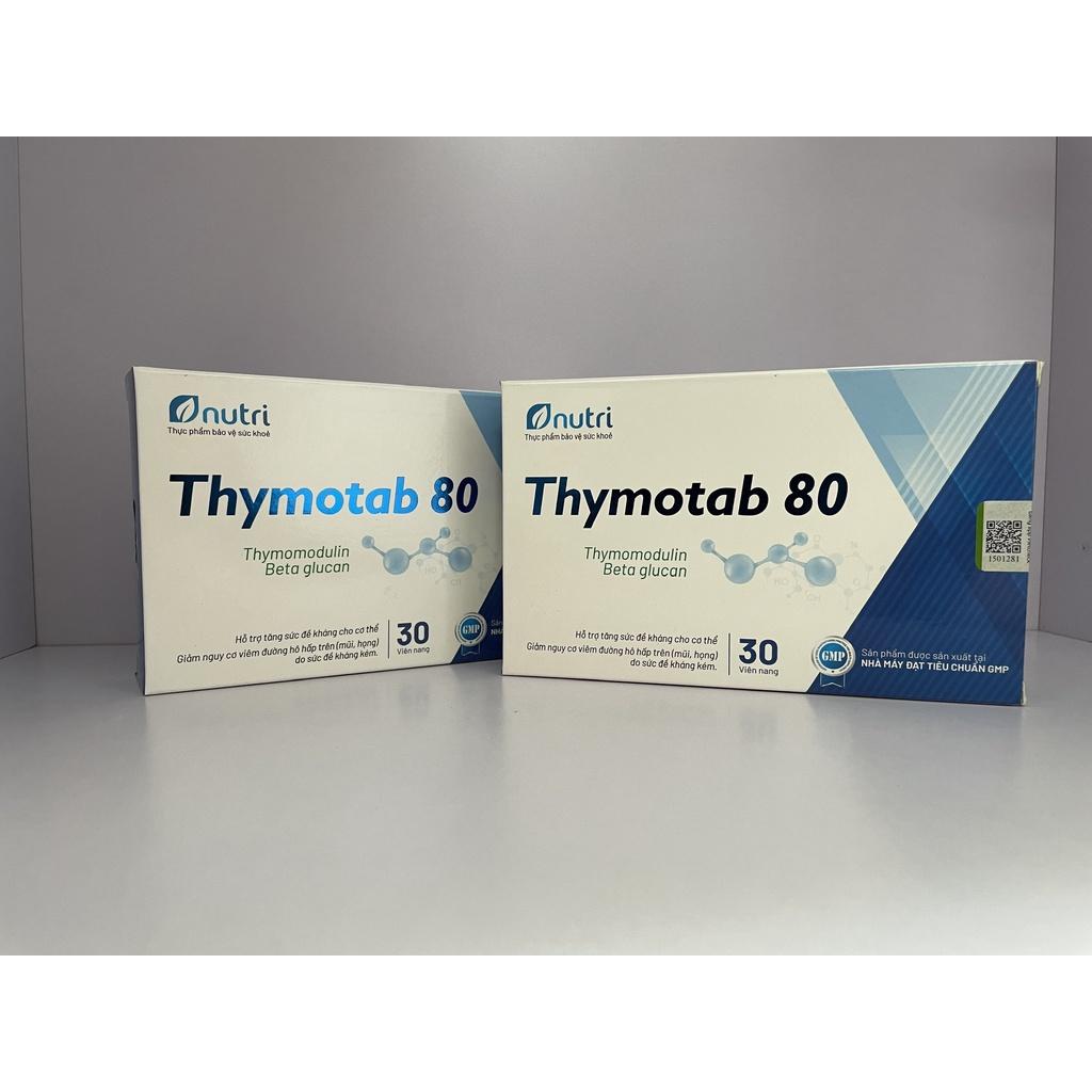 Thymotab 80 - Hỗ trợ sức đề kháng cho cơ thể, giảm nguy cơ viêm đường hô hấp trên – (hộp 30 viên)