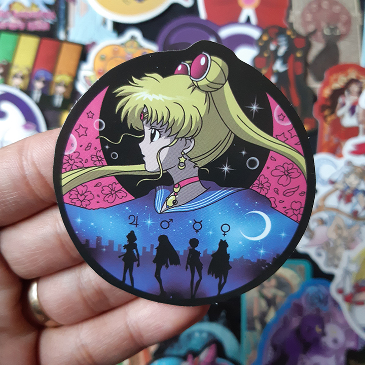 Bộ Sticker dán cao cấp chủ đề THỦY THỦ MẶT TRĂNG - SAILOR MOON - Dùng dán Xe, dán mũ bảo hiểm, dán Laptop