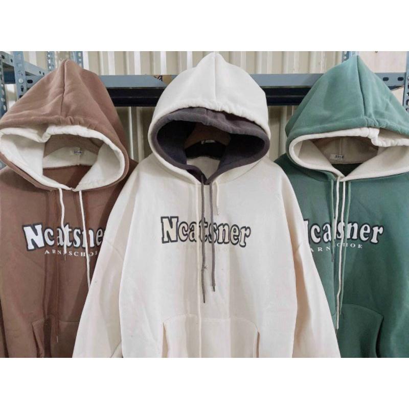 Áo hoodie nam nữ form rộng in chữ nỗi, mẫu áo khoác nỉ 2 lớp có mũ to chùm đầu chống lạnh thời trang thu đông