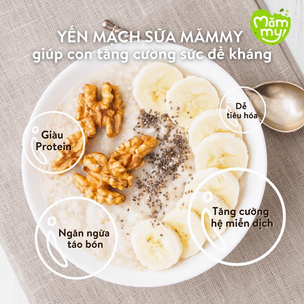 Yến Mạch Sữa Hữu Cơ Loại 1 - Dẻo Mịn Sánh Cho Bé Ăn Dặm - Mămmy 80g