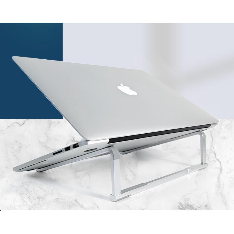Giá đỡ kiêm tản nhiệt máy tính laptop, macbook bằng hợp kim nhôm chắc chắn.