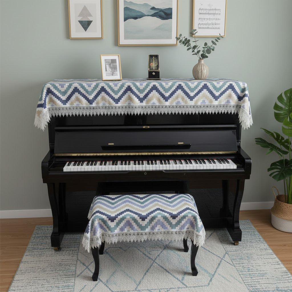 Khăn phủ đàn piano cơ đàn piano điện tử 88 phím sang trọng cổ điển trang trí giáng sinh noel năm mới Tết - HÀNG CHÍNH HÃNG
