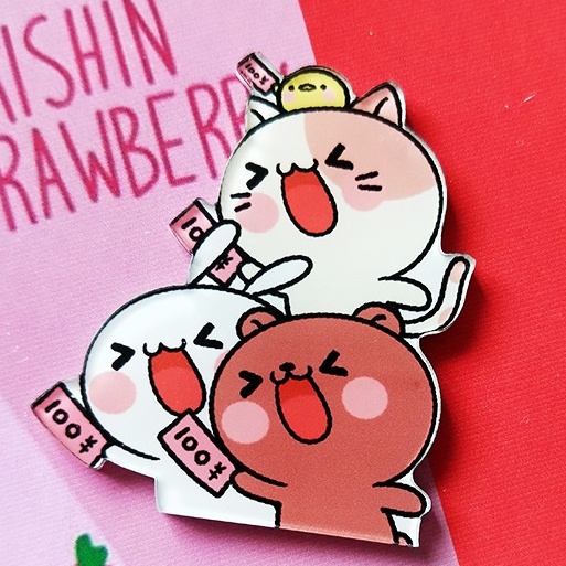 Phụ kiện stickers pin cài baolo trang trí cute túi xách ba lô cặp đi học đi chơi ST02