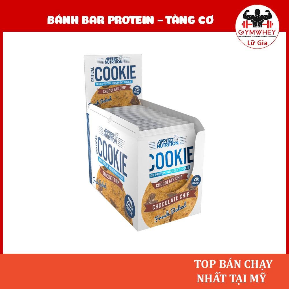 Bánh Bar Protein Thay Thế Bữa Ăn GiúpTăng Cơ Bắp APPLIED NUTRITION CRITICAL COOKIE 12BAR/BOX
