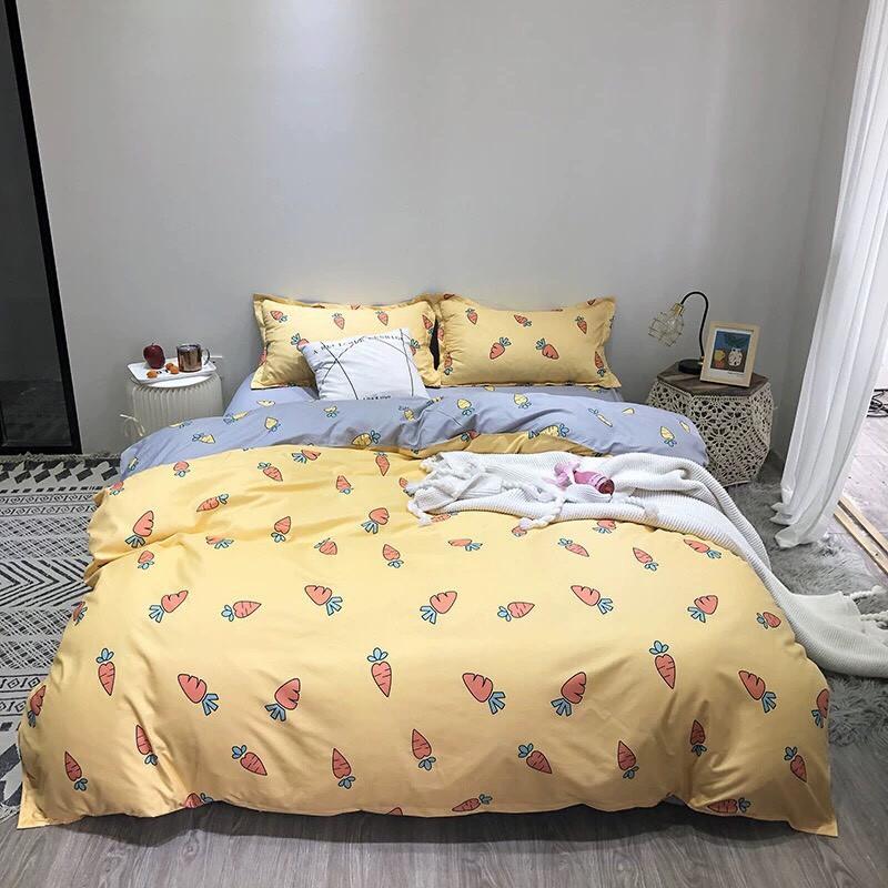 Bộ chăn ga gối Cotton Poly M2T Bedding drap giường đệm Hàn Quốc - PL Củ Cà Rốt