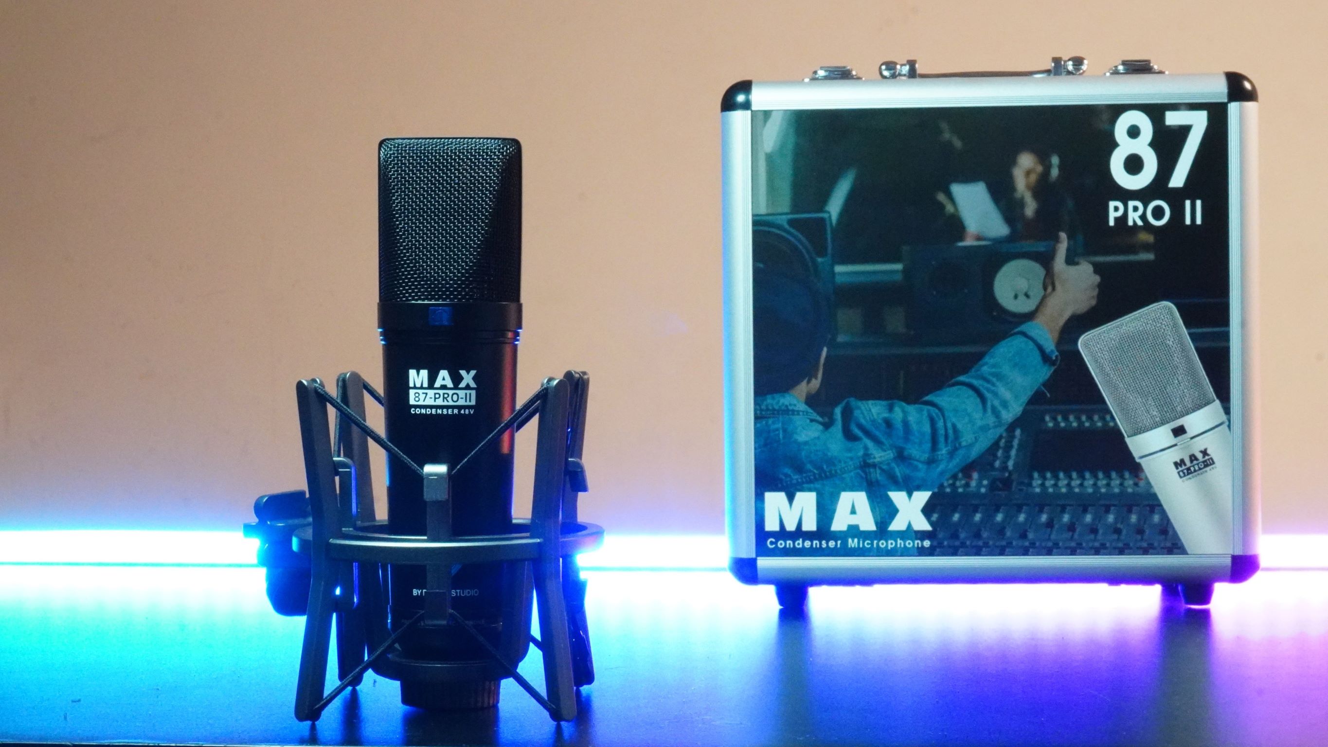 Mic thu âm Max 87-Pro-II - Phiên bản mới 2022 - Micro 48V thu âm chuyên nghiệp - Condenser microphone - Dùng cho phòng thu, livestream, karaoke online - Tương thích nhiều loại soundcard, mixer - Thiết kế tinh tế, sang trọng - Hàng nhập khẩu