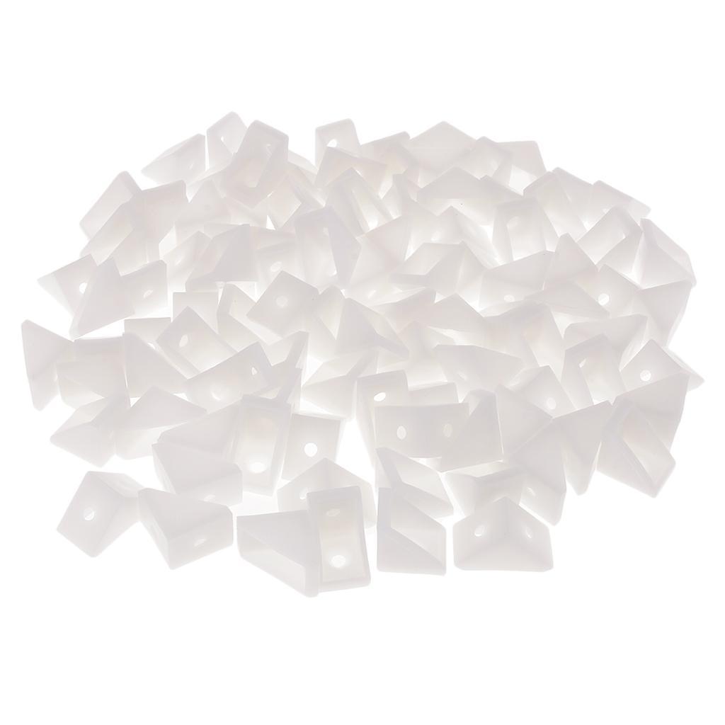 100x Shelf Support Corner Brace Angle Bracket 90 Degree Plastic Corner Brace