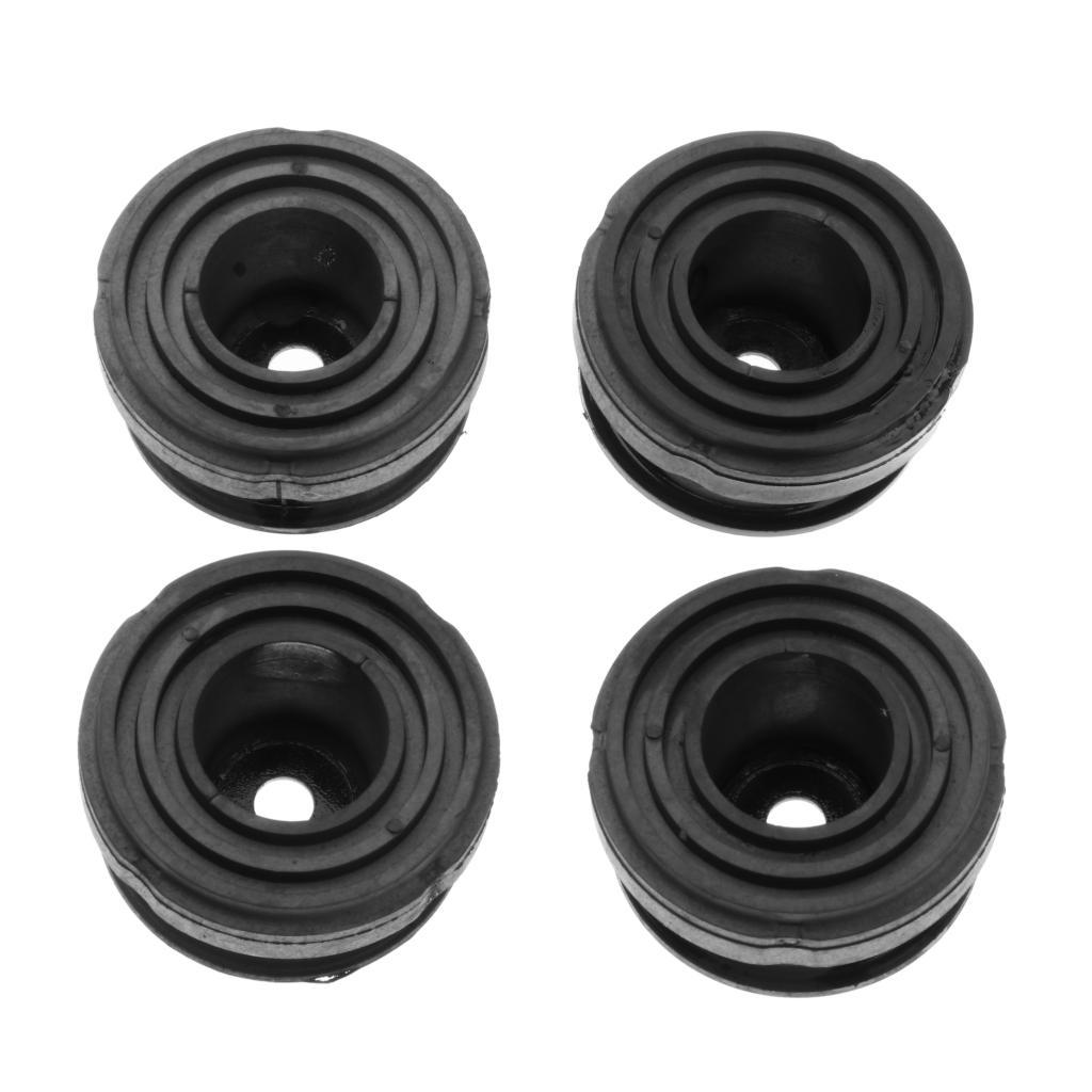 4Pcs Motorcycle Lower Round Rubber Feet Pads fits Honda 68325-Z07-003 Black