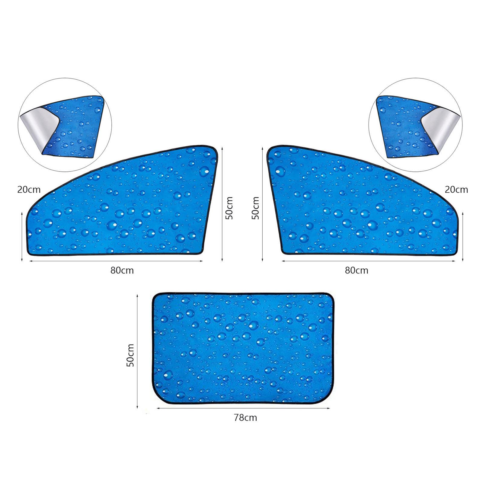 4 Pieces Car Magnetic Rear Front Side Window Sunshade Shade, Retractable, Professional Accessories