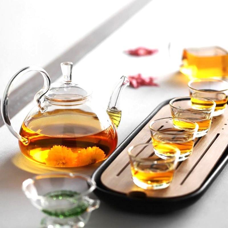 Ấm trà thuỷ tinh lọc lò xo dung tích 600ml