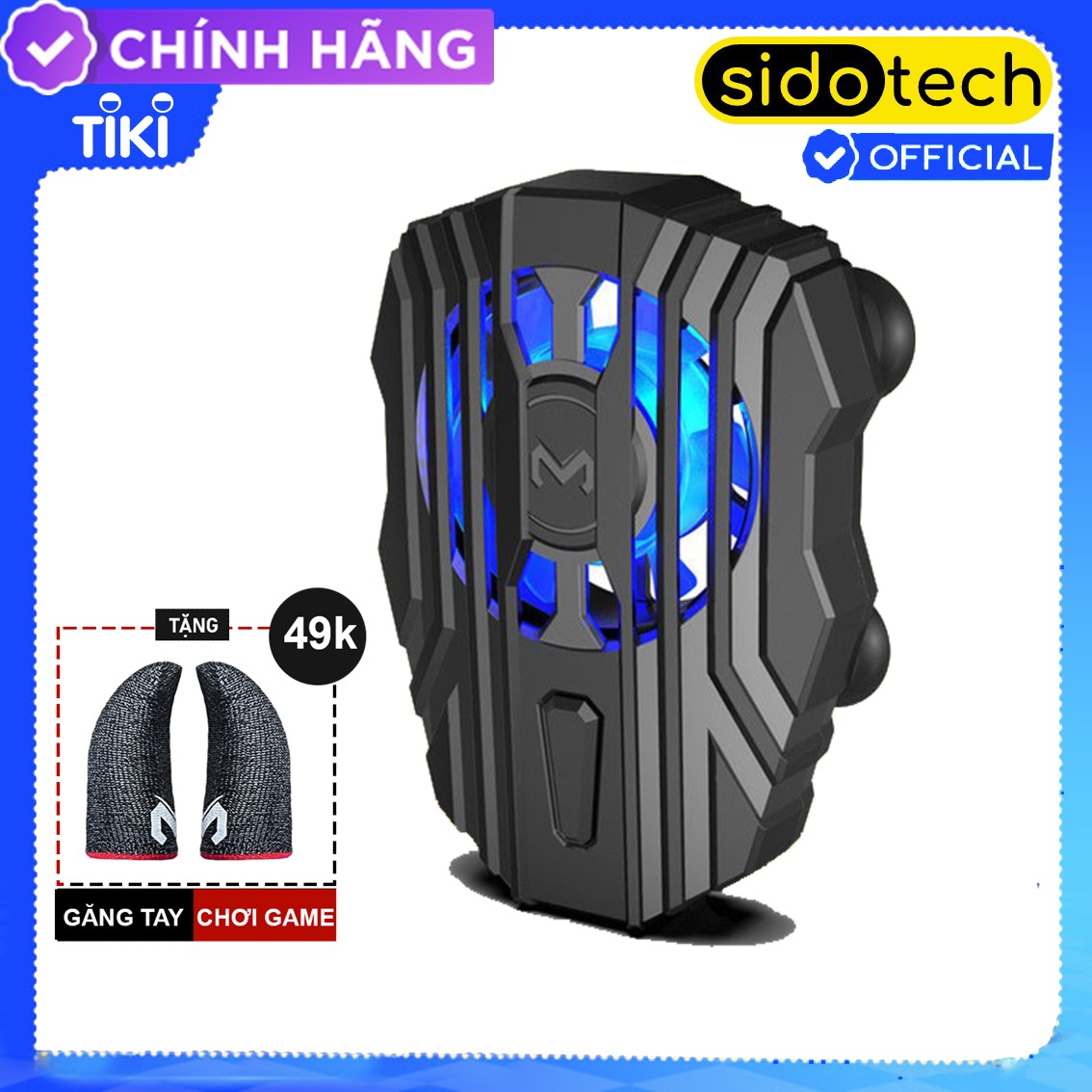 Quạt tản nhiệt điện thoại gaming SIDOTECH FL1 / FL5 / DL5 / DL6 ( 2 phiên bản sò lạnh và quạt gió) làm mát hạ nhiệt nhanh khi chơi game bị nóng phù hợp cho game thủ mobile Liên Quân Tốc Chiến FF PUBG - Hàng Chính Hãng