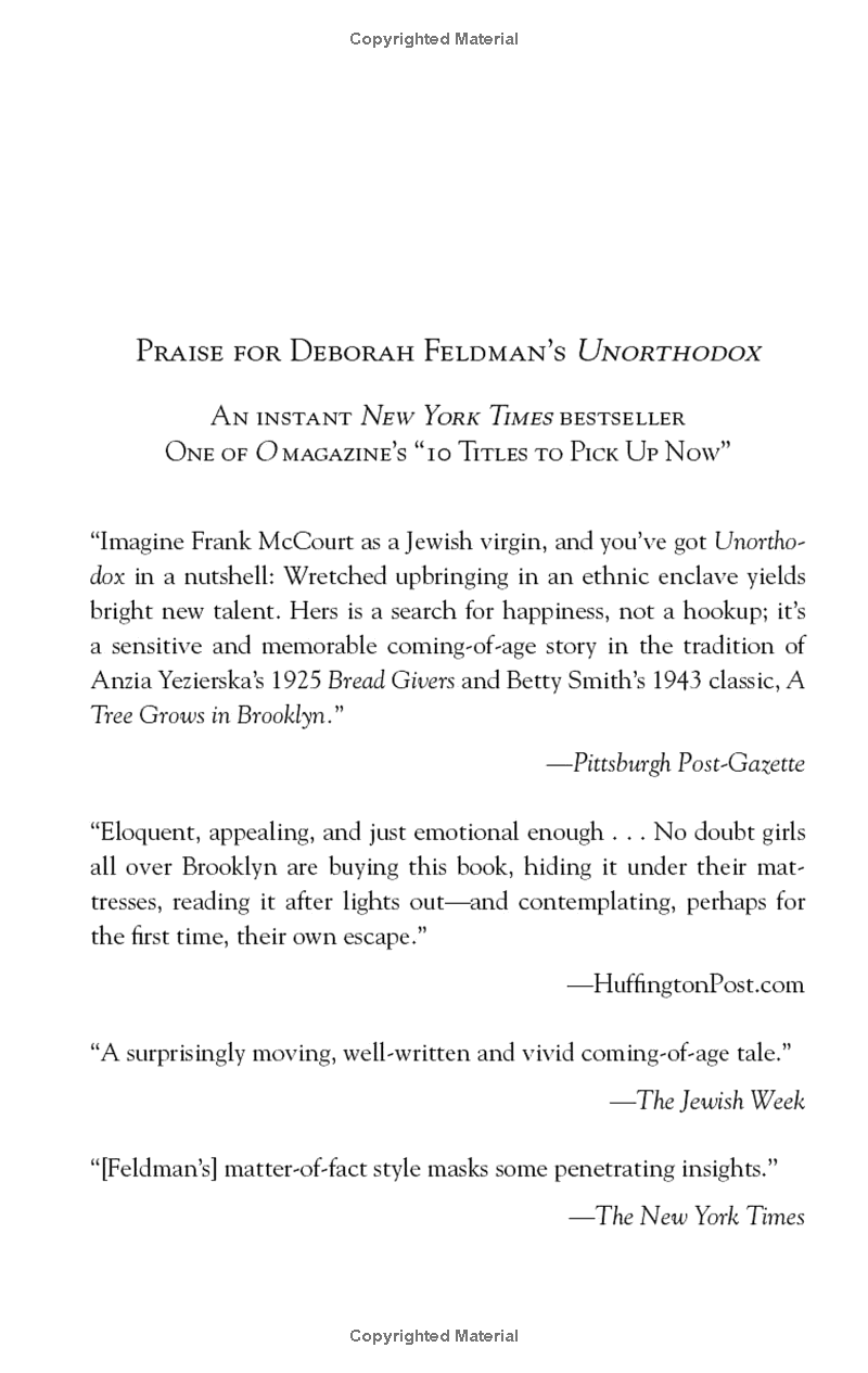 Unorthodox: The Scandalous Rejection Of My Hasidic Roots