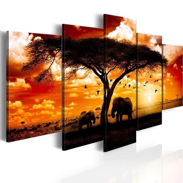 Tranh treo tường - Tranh CANVAS bộ 5 tấm