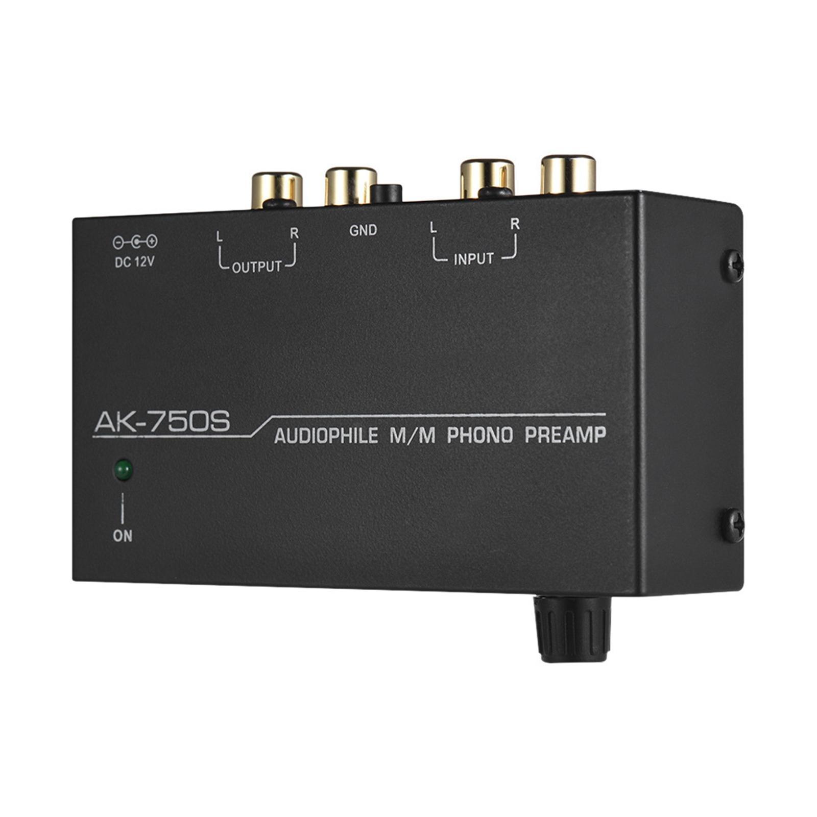 Phono Preamp Pre  US Standard Plug Portable Compact ,Black