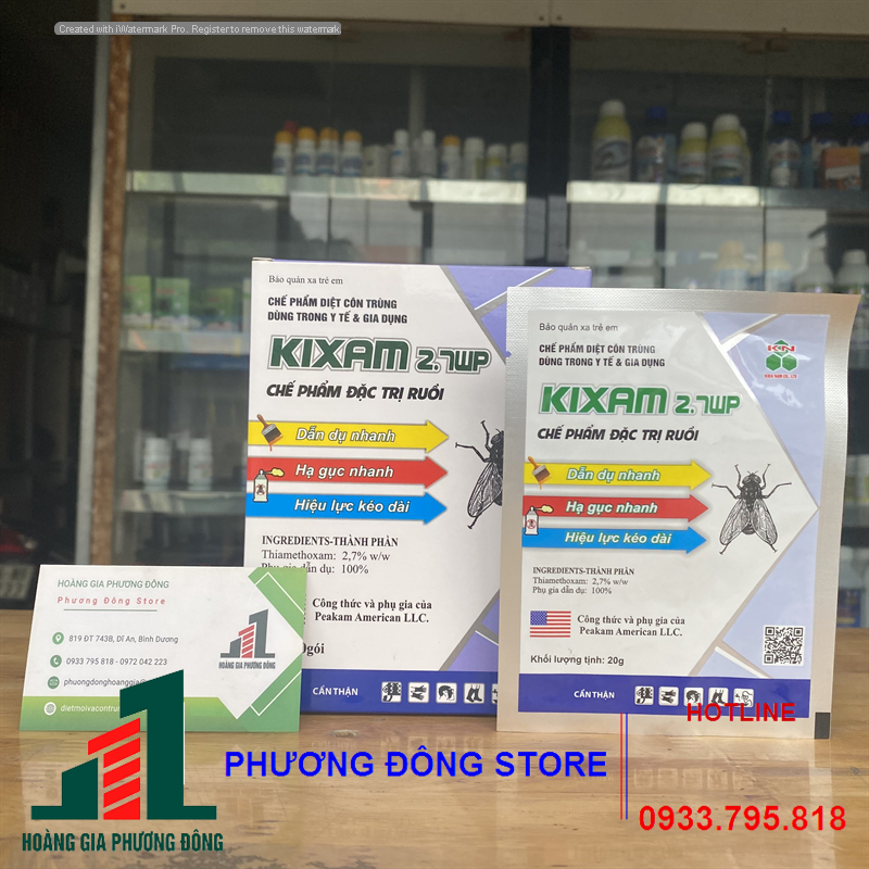 Thuốc diệt ruồi dạng bả KIXAM 2.7WP_ 20gam