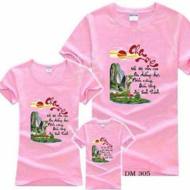 Áo gia đình thun cotton giá rẻ