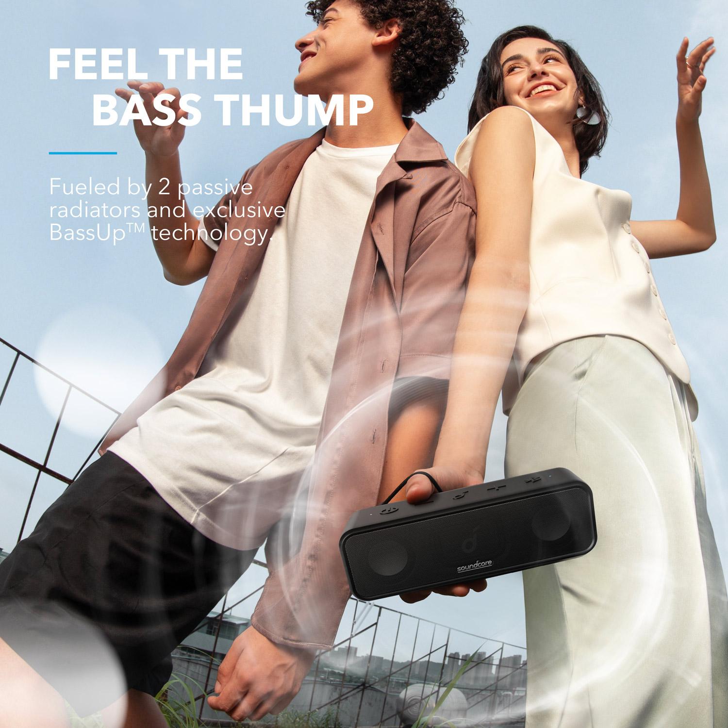 Loa Bluetooth Tronsmart Mega Loa di động 40W có Điều khiển cảm ứng Thanh âm thanh hỗ trợ Trợ lý giọng nói, NFC, MicroSD Màu: Đen Mega