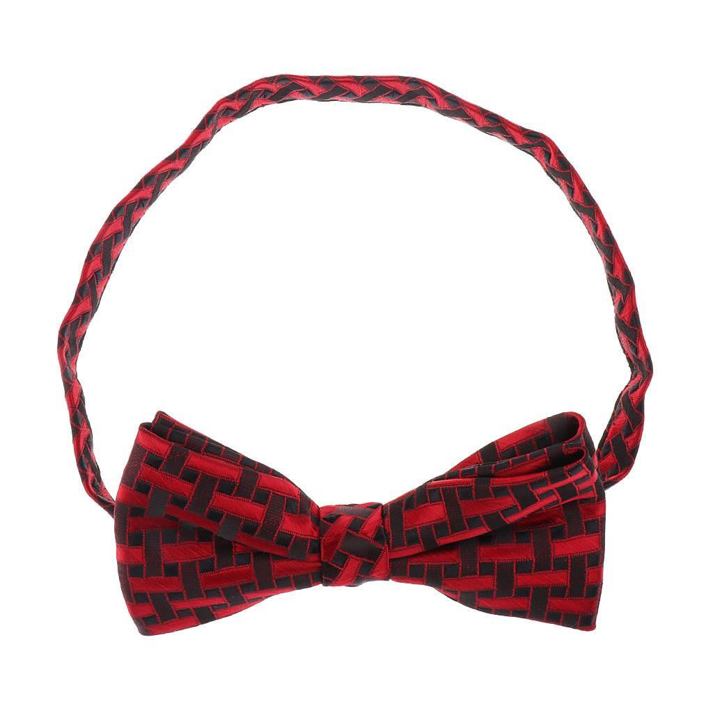 Men's Formal Tuxedo Bowtie Pre-tied Neckties with Adjustable Strap