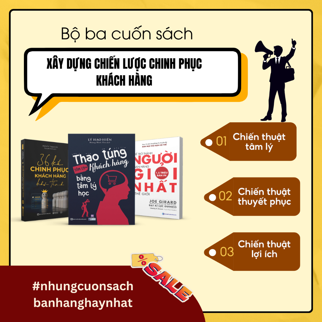 Bộ Sách Chiến Thần Bán Hàng - Làm Chủ Tâm Lý Khách Hàng - Để Trở Thành Người BH Giỏi Nhất, Thao Túng Tâm Lý KH, 36 Kế