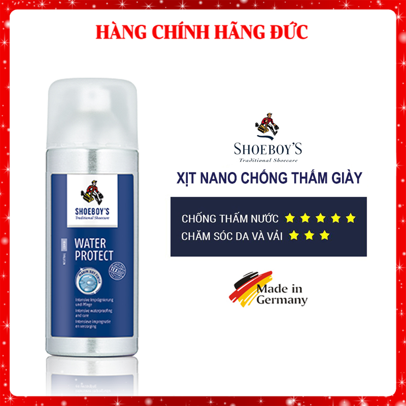 Xịt chống thấm cho giày Shoeboy's Water Protect Thương hiệu Đức