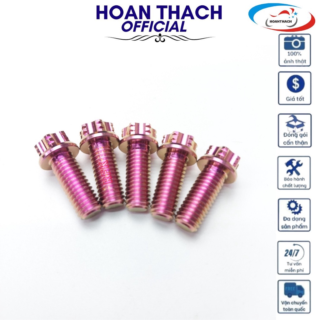 Ốc 8L15 Titan Hồng Đầu Salaya dùng cho nhiều dòng xe máy SP017505 (giá 1 con)