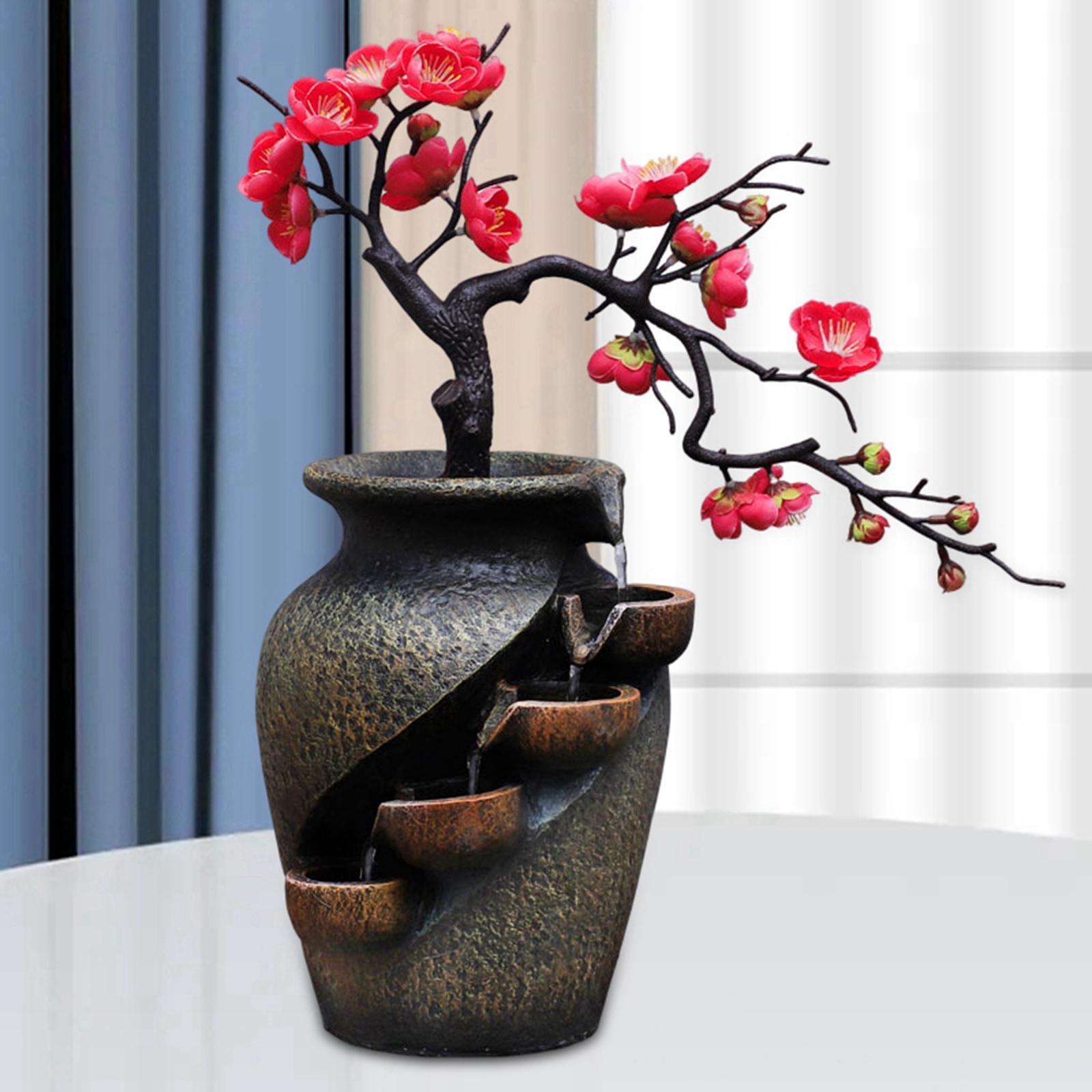 Waterfall Fountain Flower Landscape Office Decor