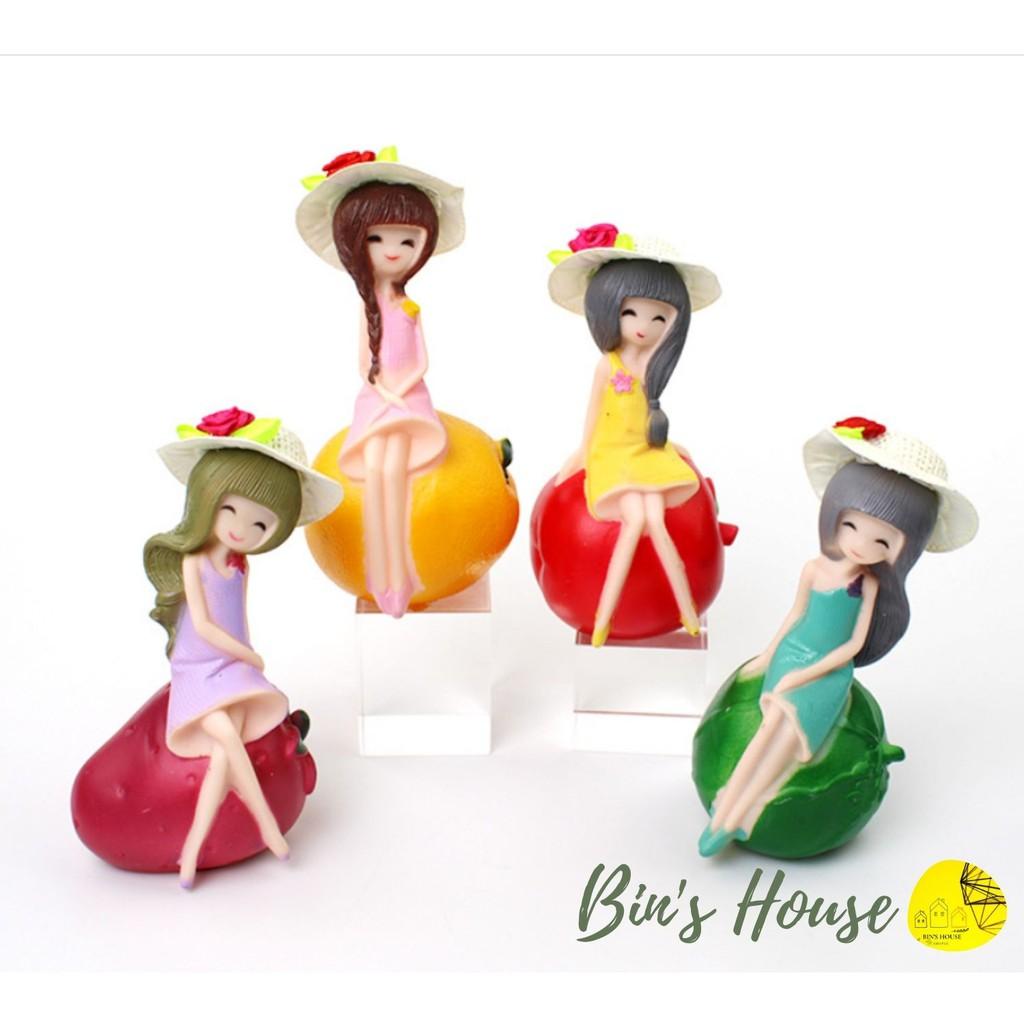 Bộ 4 mô hình đồ chơi cô gái trái cây Fruit girl ( hỗ trợ gói quà miễn phí)