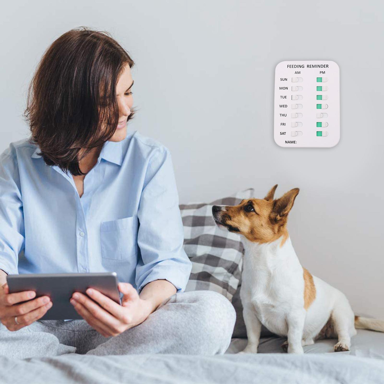 2-3pack Dog Pet Feeding Reminder Daily Indicat Home Prevent Overfeeding two rows