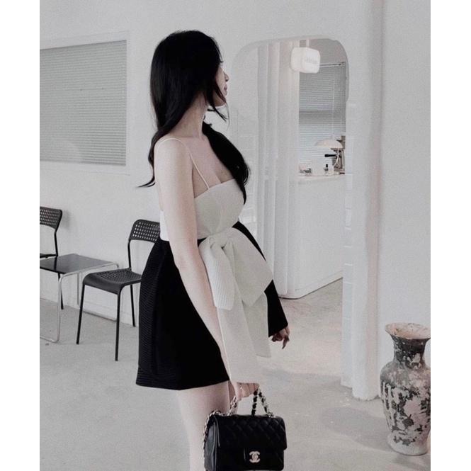 Set peplum nơ 2 dây cúp ngực hàng thiết kế may kỹ chất lượng cao