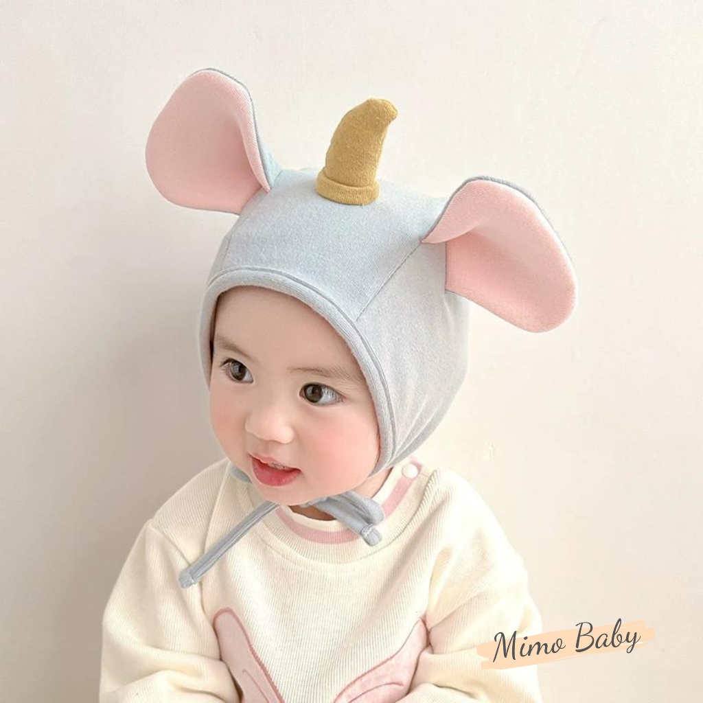 Mũ cotton cao cấp hình chú voi con đáng yêu cho bé MD246 Mimo Baby