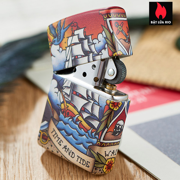 Bật Lửa Zippo 49532 – Zippo Nautical Tattoo Design 540 Color