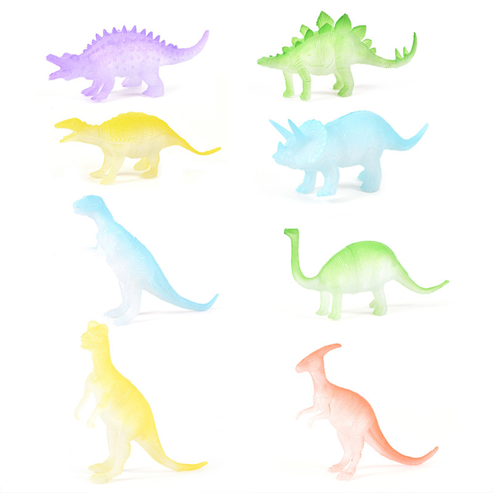 Bộ 8 Khủng Long Dạ Quang Dinosaurs World mô hình đồ chơi cho bé
