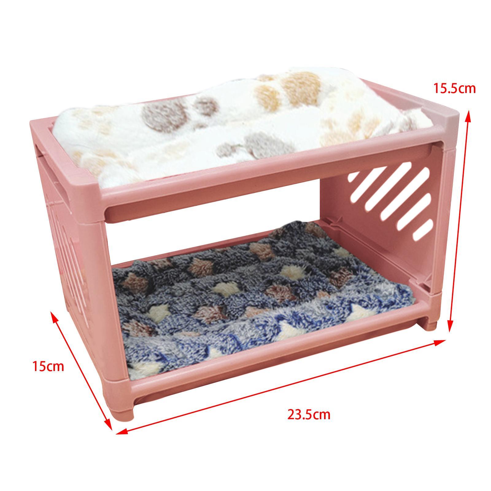 Small Animal Bed House, with Pad Bunny Hideout Hut Cave Detachable Pet Shelter Nest for Rabbit Squirrel Chinchilla Hedgehog Ferret